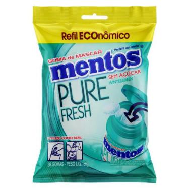 Imagem de Chiclete Mentos Pure Fresh Winter Green Sem Açúcar 28 Unidades 56g