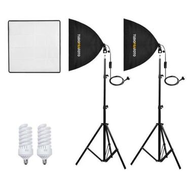 Imagem de Kit Estúdio TUDOPRAFOTO 50x50 (FEBK5050-1) - 7 pçs - PRODUTO PAI, 220V