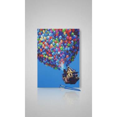 Imagem de Kit Pintura Numerada Tela 40x50cm com Tintas e Pincéis - Congratulatio