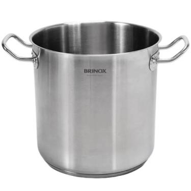 Imagem de Panela Caldeirão Profissional 10,5L em Aço Inox 24cm Brinox Avulsa