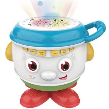 Imagem de Tambor Mágico Infantil PF24237 com Atividades Interativas Luz e Som 19,5CM Zippy Toys