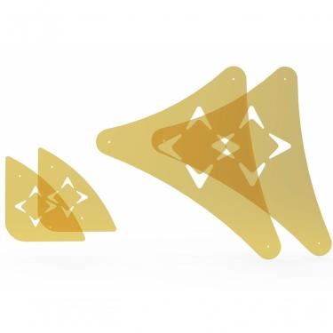 Imagem de Acessório para Equipamento de Pilates Kit de Acrílico para Ladder Barrel Cross com Sistema Easy Color Amarelo Arktus