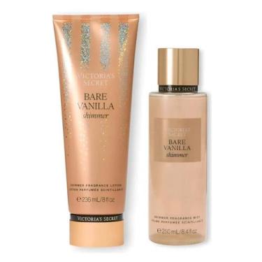 Imagem de Kit Victorias Secret Bare Vanilla Shimmer Body Splash e Creme Hidratan