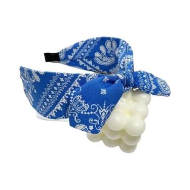 Imagem de Faixas De Cabelo Vintage Elegantes Com Estampa Boho E Laço Para Mulher