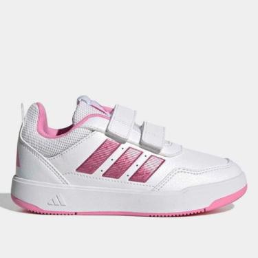 Imagem de Tênis Infantil Adidas Tensaur Sport 3.0, Branco, Rosa, 26