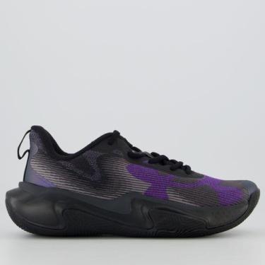 Imagem de Tênis Under Armour Layup Preto e Roxo, 45