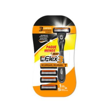 Imagem de Aparelho de Barbear Bic Flex 3 Hybrid Extra Suave + 5 Cargas