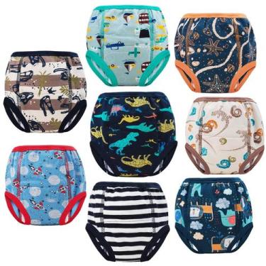 Imagem de Cuecas de Treinamento MooMoo Baby Pacote com 8 Unidades Algodão Absorv