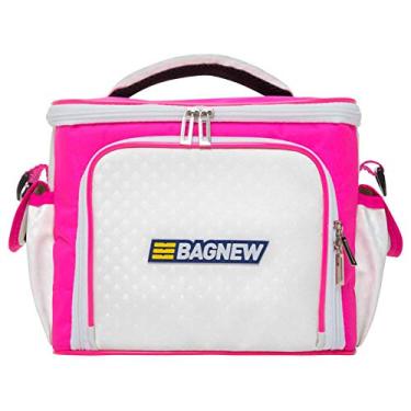 Imagem de Bag New Bolsa Térmica 3 Potes Rosa Com Branco Fit Fashion