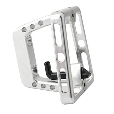 Imagem de Tongina Suportes adaptadores de suporte de bloco de transporte frontal de bicicleta dobrável de alumínio para bagagem, ciclismo ao ar livre, prata
