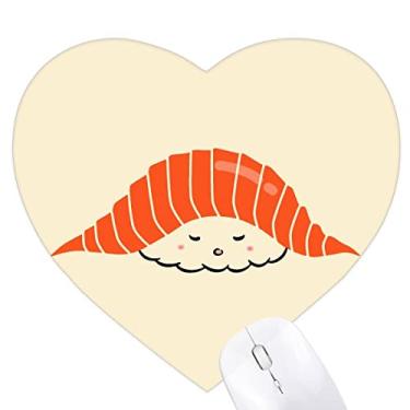 Imagem de Mousepad japonês Sushi Singmon com coração de bola de arroz Tapete de borracha para escritório