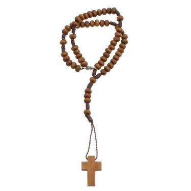 Imagem de Terço De Pulso Madeira Marrom Claro 6mm