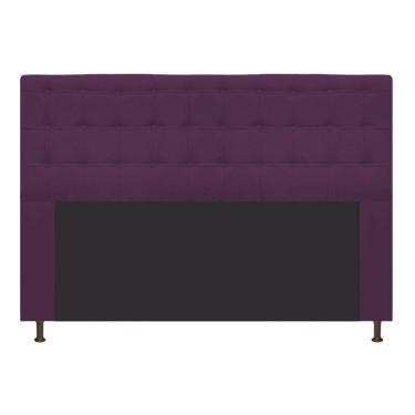 Imagem de Cabeceira Dama 160 Cm Queen Size Com Botonê Suede Roxo