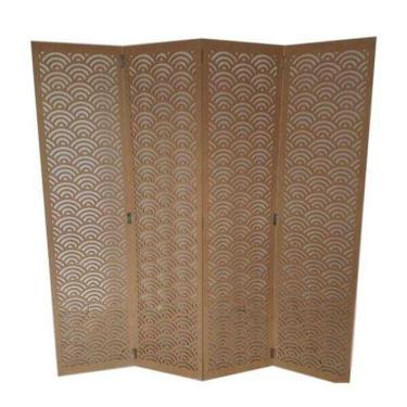 Imagem de Biombo 4 Folhas 172X180cm Mdf Modelo 16 Cru Vazado