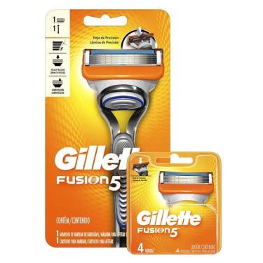 Imagem de Kit Aparelho de Barbear Gillette Fusion 5 + Carga Gillette Fusion 5 com 2 unidades