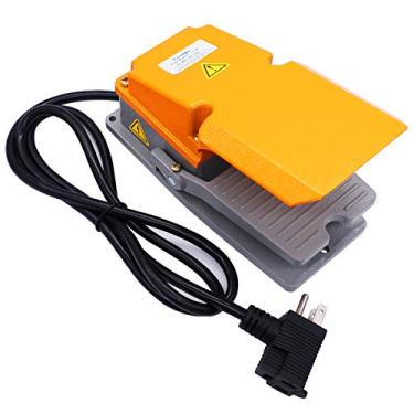 Imagem de Twidec Pedal Para Serviço Pesado Spdt No Nc Ac 380V 15A Pedal Elétrico Momentâneo Pedal Interruptor Com Proteção Para Os Pés Caso De Alumínio Cabo De 5 Pés Com Plugue Piggyback (3 Pinos) Lt-4Xct