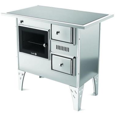Imagem de Fogão A Lenha Nr1 Esquerdo Vitrocerâmico Inox