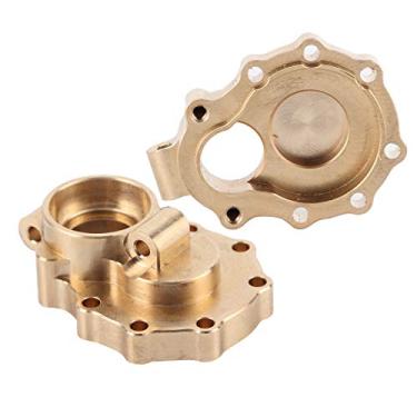 Imagem de 1 par de acessórios de balança de veículo de tampa de portal de bronze de direção dianteira traseira de bronze para TRAXXAS 820564 RC rastreador de carrocerias e acessórios