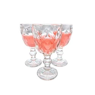 Imagem de Jogo 6 Taças Vidro Transparente Matelassê P/Licor 60ml