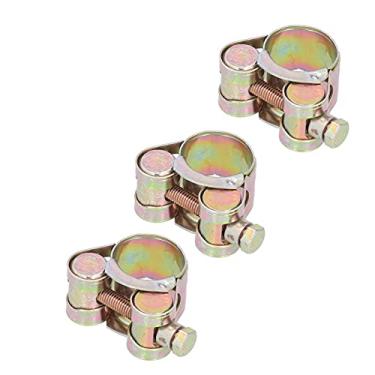 Imagem de Conjunto de braçadeira de mangueira, ferramentas reforçadas de fixação de tubo de fixação sólida braçadeiras de mangueira de engrenagem dourada para produtos farmacêuticos (26-28 mm)