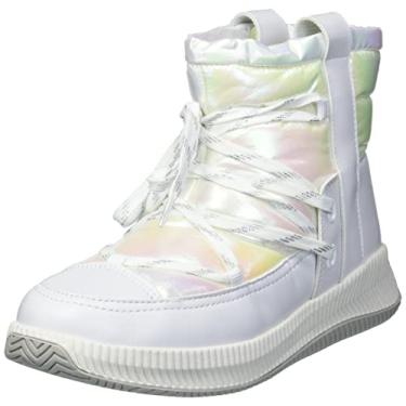 Imagem de NINE WEST Bota feminina Tunnel3, Branco irridescente, 8.5