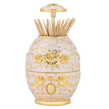 Imagem de Dispensador de palito, dispensador de palito retr¨¢til port¨¢til retr? estojo de palito de liga de zinco prensa manual para acess¨®rios de cozinha