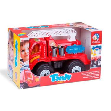 Imagem de Caminhão De Bombeiro Infantil 45cm Tandy - Cardoso 1049 - Cardoso Toys