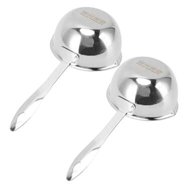 Imagem de Aquecedor de manteiga de leite de 150/300 ml, aquecedor de leite de aço inoxidável, aquecedor de manteiga de café turco, pote derretido com bicos duplos para derreter manteiga, chocolate, leite aquecido (150 ml)