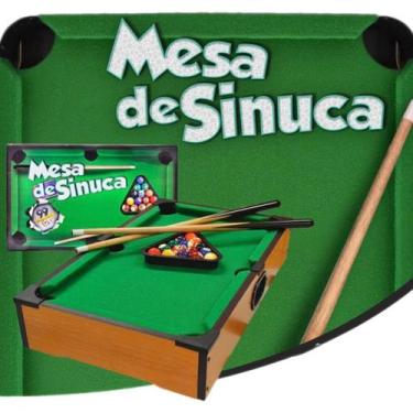 Jogo Bilhar Sinuca Snooker Mini Em Madeira