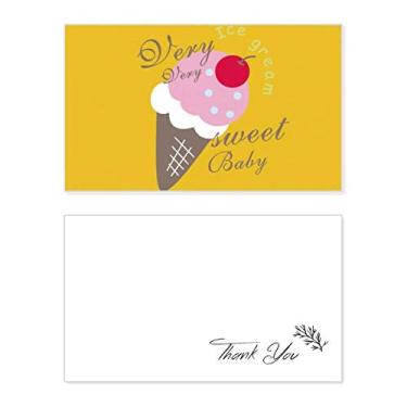 Imagem de Cherry Sweet Baby Cartão de agradecimento doce para bebê, cartão de aniversário comemoração de casamento