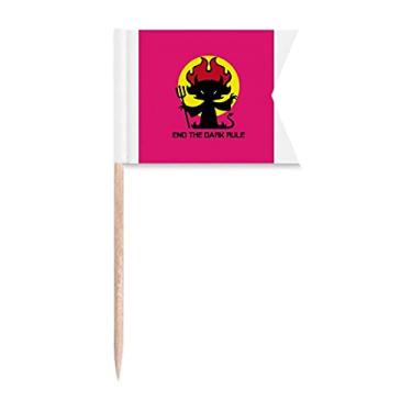 Imagem de End Dark Rules Art Deco Presente Fashion Palito Bandeiras Marcação de Rotulagem para Bolo Festa Prato de Queijo