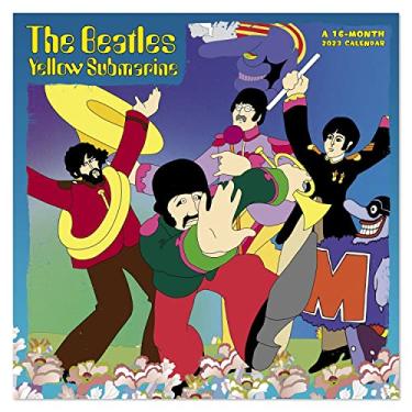 Imagem de Calendário de parede mensal submarino amarelo dos Beatles 2023, 16 meses, 30,48 x 30,48 cm (DDW1822823)