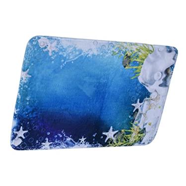 Imagem de Tapete de banheiro doméstico, tapete de flanela absorvente de água antiderrapante para porta de cozinha (50*80 cm)