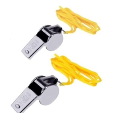 Imagem de APITO Profissional DE METAL 2 UNIDADES COM CORDÃO