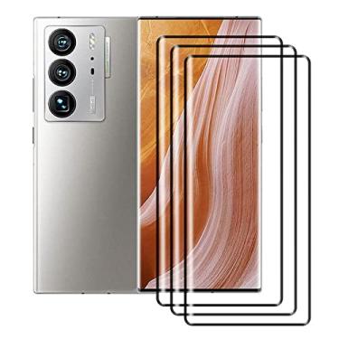 Imagem de Protetor de tela HGJTF para ZTE Axon 40 Ultra (6,8 polegadas), [pacote com 3] Película de vidro temperado de dureza 9H, película protetora antiarranhões e sem bolhas para ZTE Axon 40 Ultra