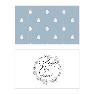 Imagem de Rain Drip Weather Cloud Pattern New Year Festival Greeting Card Bless Message Gift