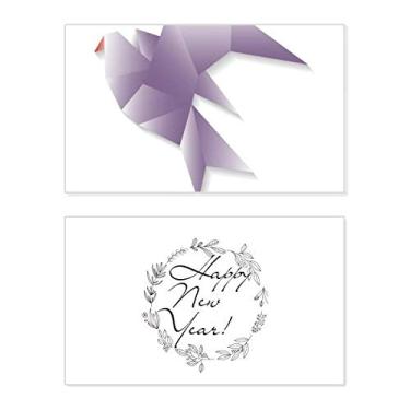 Imagem de Pombo abstrato geométrico padrão origami ano novo festival cartão felicitações mensagem presente