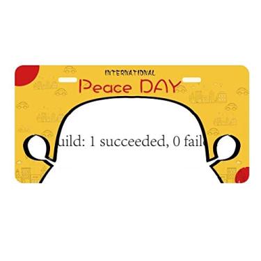 Imagem de DIYthinker Placa de carro com interface do programador, placa de automóvel, decoração do carro, dia da paz