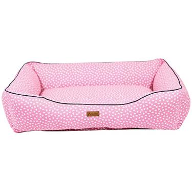 Imagem de Cama PREMIUM Para Cachorro e Gato Patch Petz Com Aquablock Ativo (Rosa c/Coração, G)