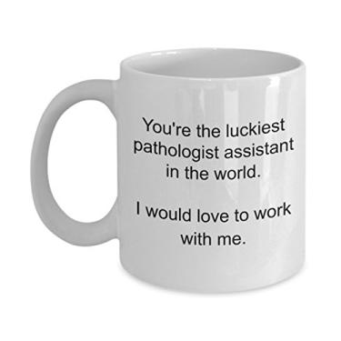 Imagem de Presentes de assistente de patologista - Caneca de melhor assistente de patologista - Caneca de café inovadora - Cerâmica 325 ml ou 425 g - Ótima ideia de presente para aniversário de Cristo