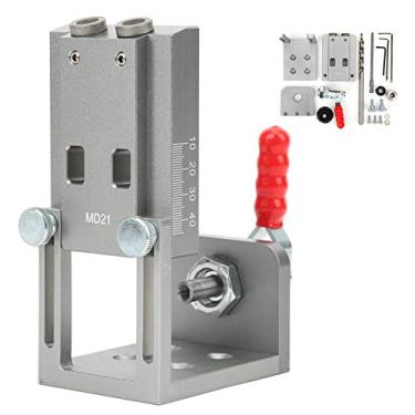 Imagem de Localizador de furos, posicionador de furos tudo em um, ferramenta DIY (faça você mesmo), localizador de furos oblíquos de bolso, kit de brocas para furador de móveis, 9 mm para localizador de carpintaria