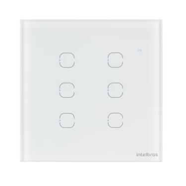 Imagem de Intelbras, EWS 1006, Interruptor Touch Smart Wi-Fi com 6 teclas, Branco