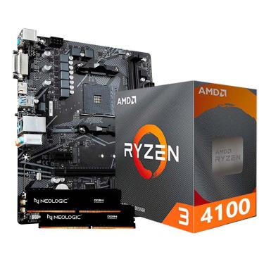 Imagem de Kit Upgrade Amd Ryzen 3 4100, Placa Mãe A520m, 16Gb Ddr4, Neologic - Nli84720