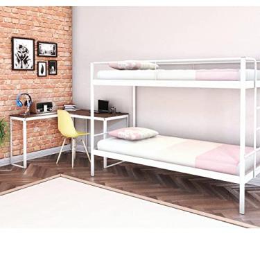 Imagem de Conjunto para Quarto 1 Beliche e 1 Escrivaninha em L 126x126cm Completa Casa