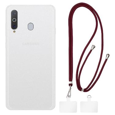Imagem de Shantime Capa para Samsung Galaxy A8S + cordões universais para celular, pescoço/alça macia de silicone TPU capa amortecedora para Samsung Galaxy A9 Pro 2019 (6,4 polegadas)