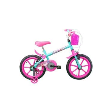 Imagem de Bicicleta Infantil Aro 16 Pinky Feminina Anis e Rosa Track Bikes