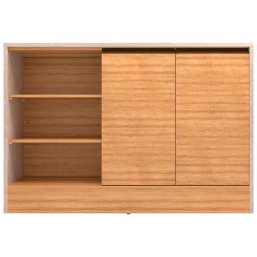 Imagem de Balcão Bartira Cristal MDP 15mm com 2 Portas e 3 Prateleiras - 135,1cm de largura