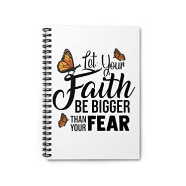 Imagem de Caderno espiral Humorous Your Faithfulness Big Than Fear Beliefs Trustworthy Novidade Positividade Tamanho Único