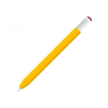Imagem de Case Capa Capinha Protetora de Silicone compatível com Apple Pencil - Lapis (Amarelo)