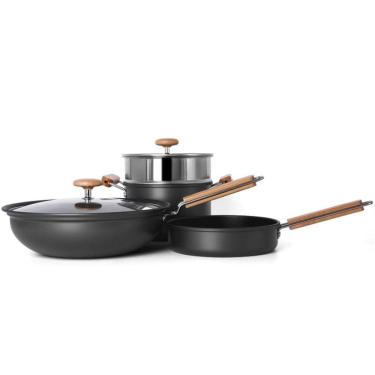 Imagem de Conjunto Jogo De Panelas Antiaderante Com Tampa 3 Peças